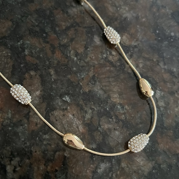 Lauren Ralph Lauren Jewelry - NWT Lauren Ralph Lauren Gold Tone Crystal Pave Pear Collar Necklace